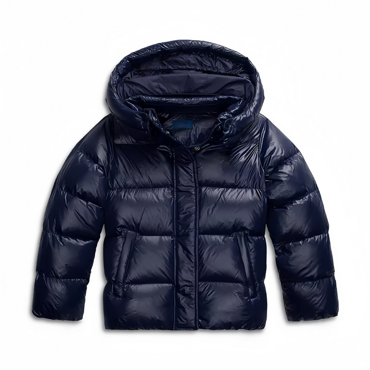 Women's Puffer Jacket | Hooded | Glossy Quilted | Side Pockets-Fashion Nora