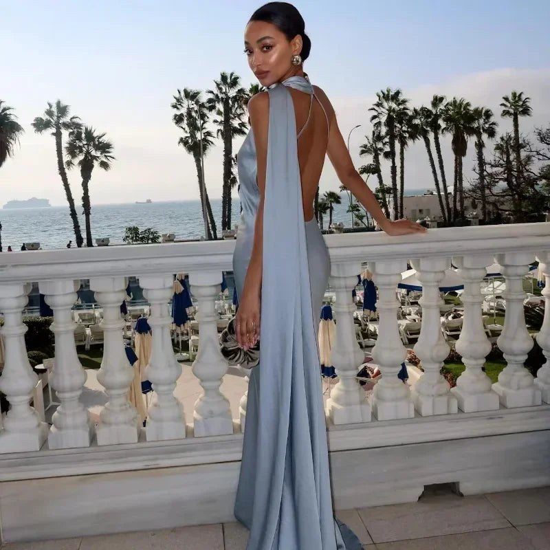 Maxi Dress | Draped One Shoulder Wedding Guest Formal-Fashion Nora