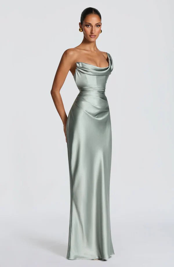 Maxi Dress | Strapless Lace Up Back | Wedding Guest-Fashion Nora